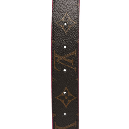Louis Vuitton Monogram Calfskin 30mm LV Initiales Reversible Belt 80 32 Fuchsia 5 of 6