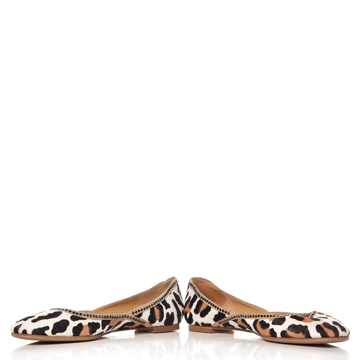 Valentino Garavani Pony Hair Leopard Print Crystal Flats 39 11 of 11