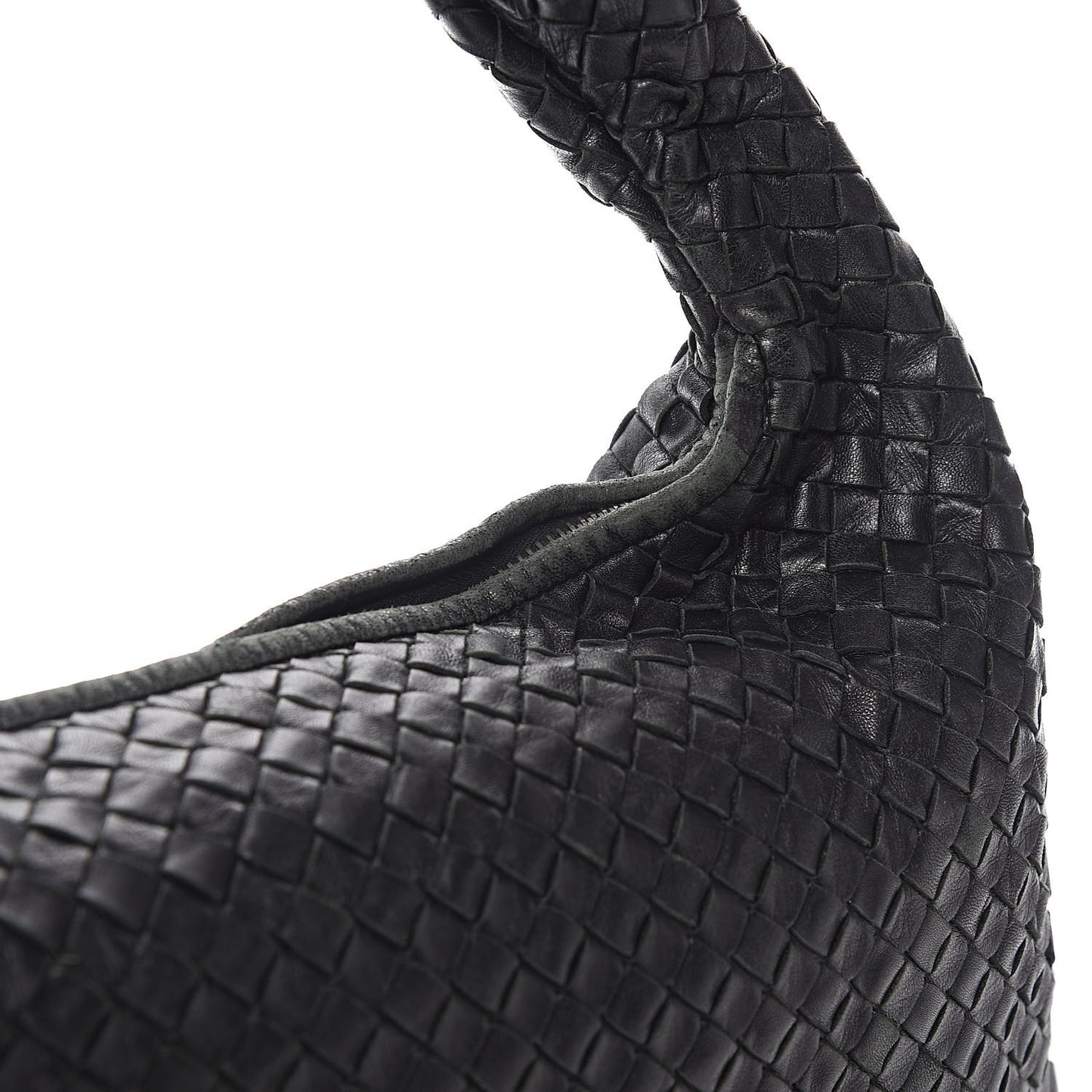 Nappa Intrecciato Medium Veneta Hobo Black