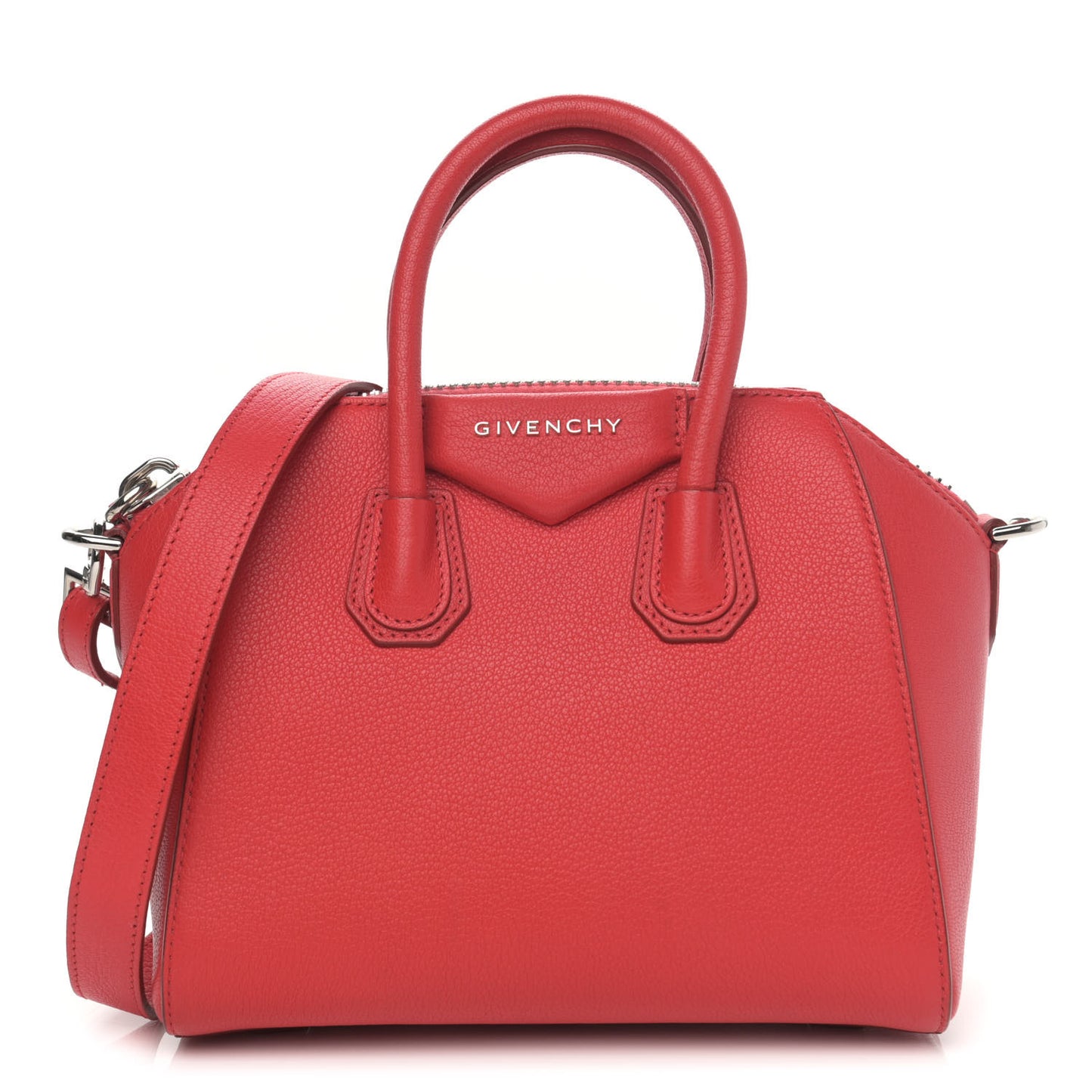 Sugar Goatskin Mini Antigona Medium Red