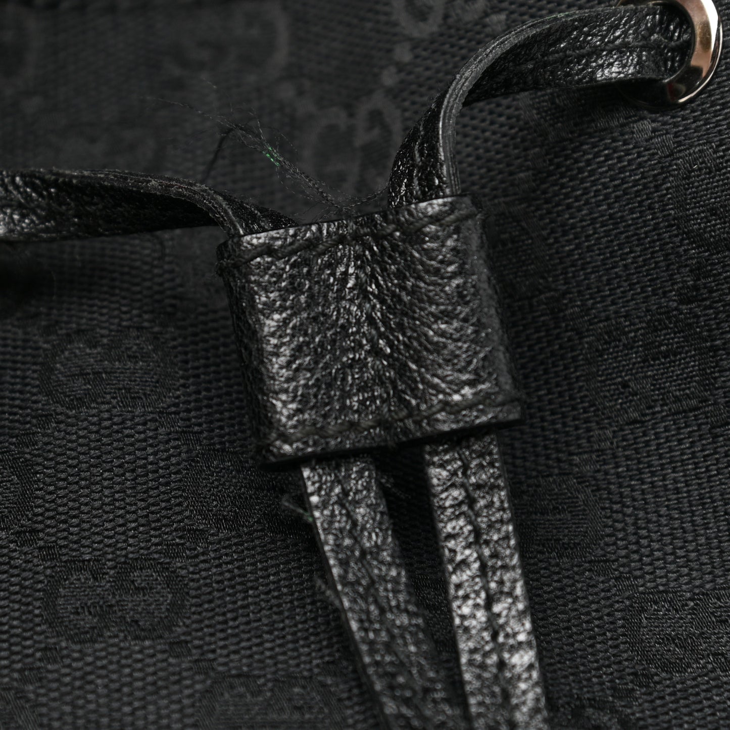 GG Monogram Single Buckle Backpack Black