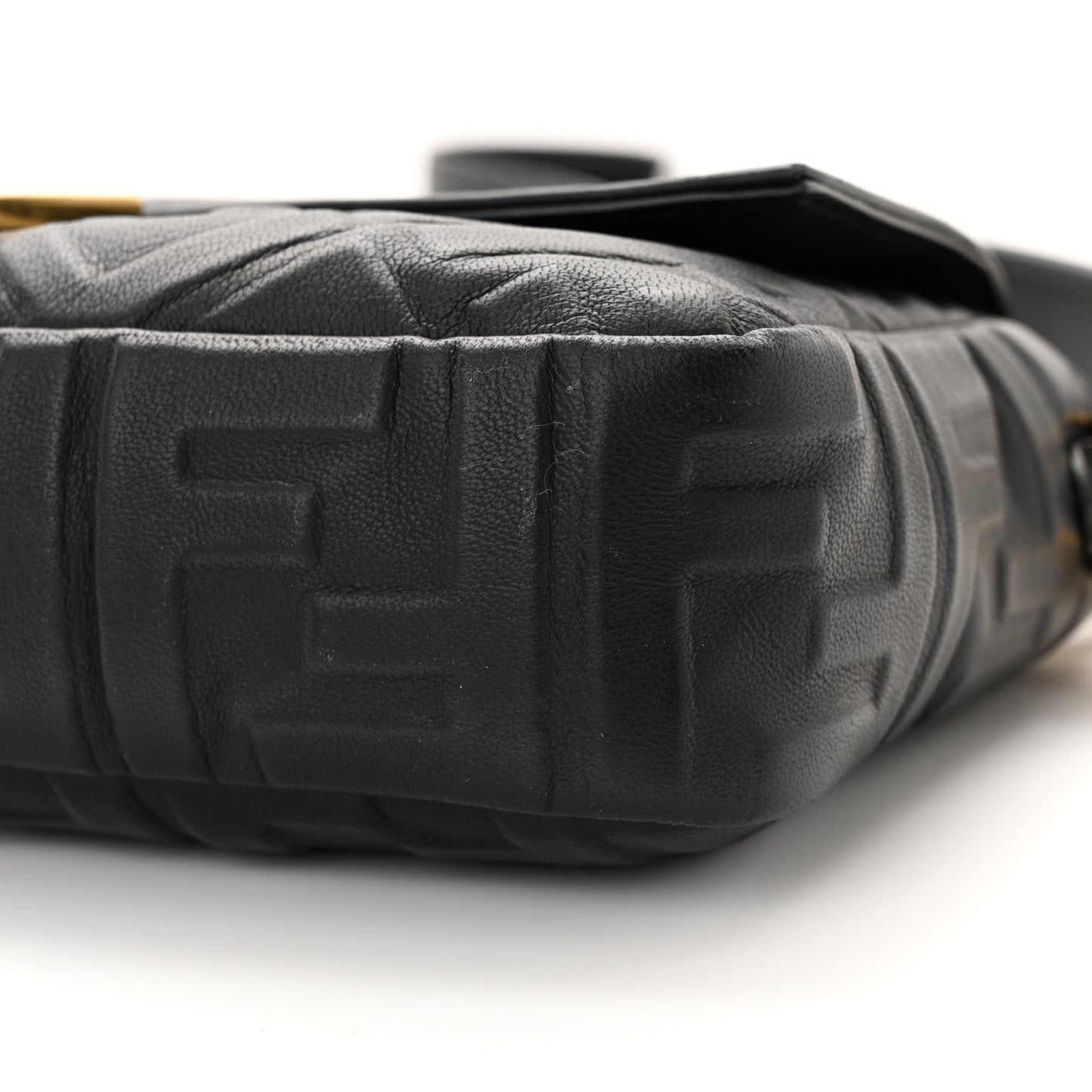 Nappa FF 1974 Embossed Baguette Black