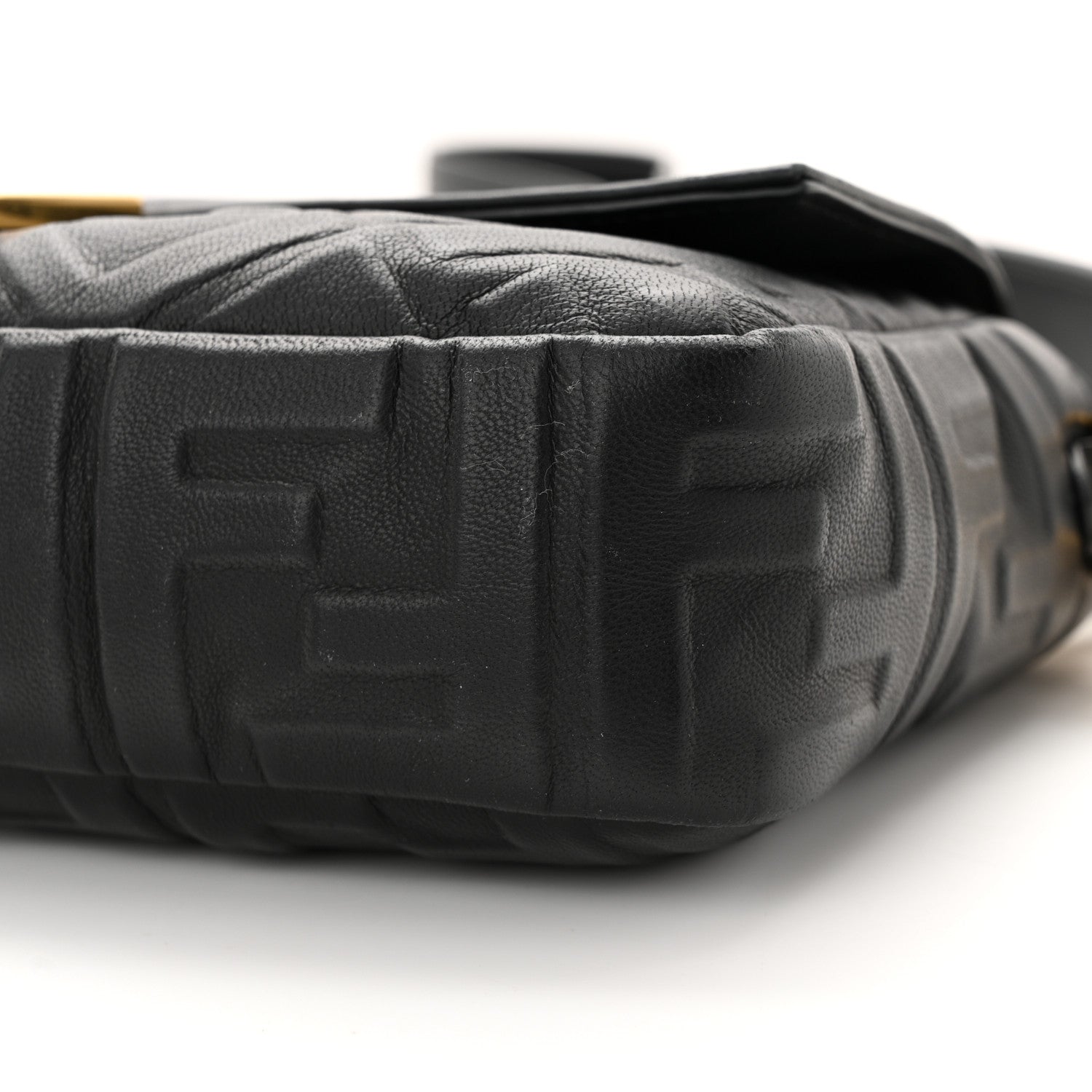 Fendi Nappa FF 1974 Embossed Baguette Black 9 of 12