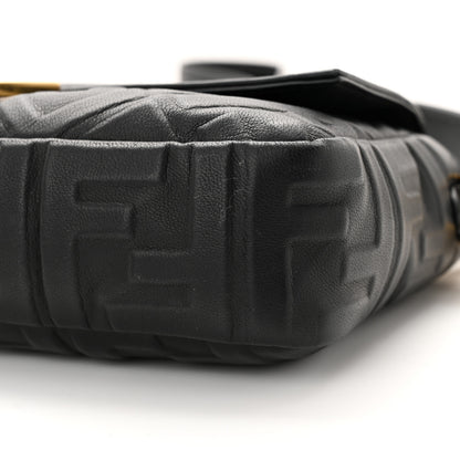 Fendi Nappa FF 1974 Embossed Baguette Black 9 of 12