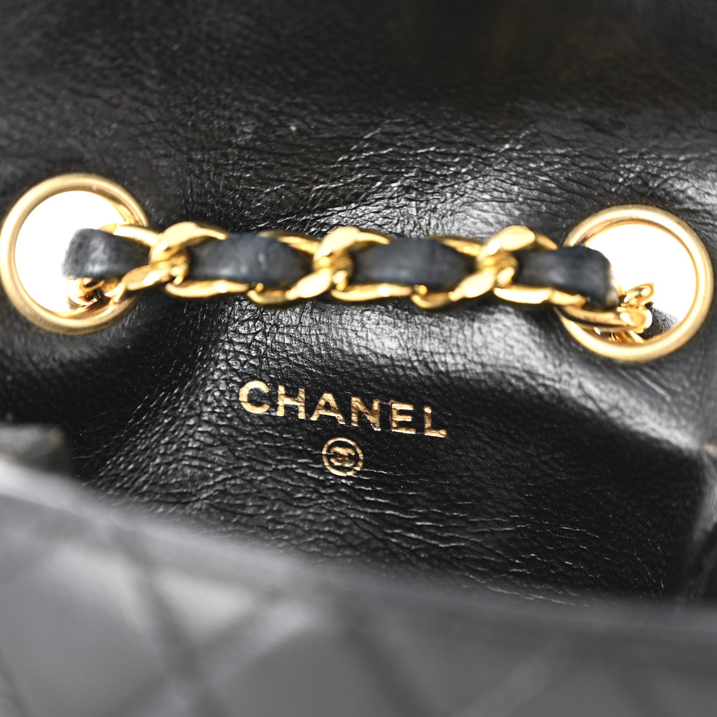 Lambskin Quilted Mini Flap Belt Bag Charm Black Black