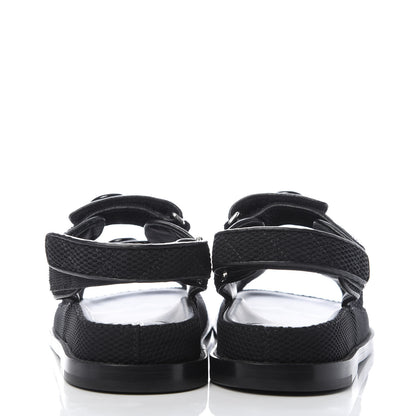 Chanel Fabric Velcro Dad Sandals 36.5 Black 6 of 10