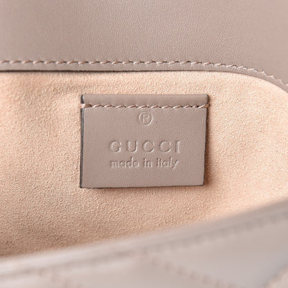 Gucci Calfskin Matelasse Super Mini GG Marmont Shoulder Bag Porcelain Rose 6 of 17