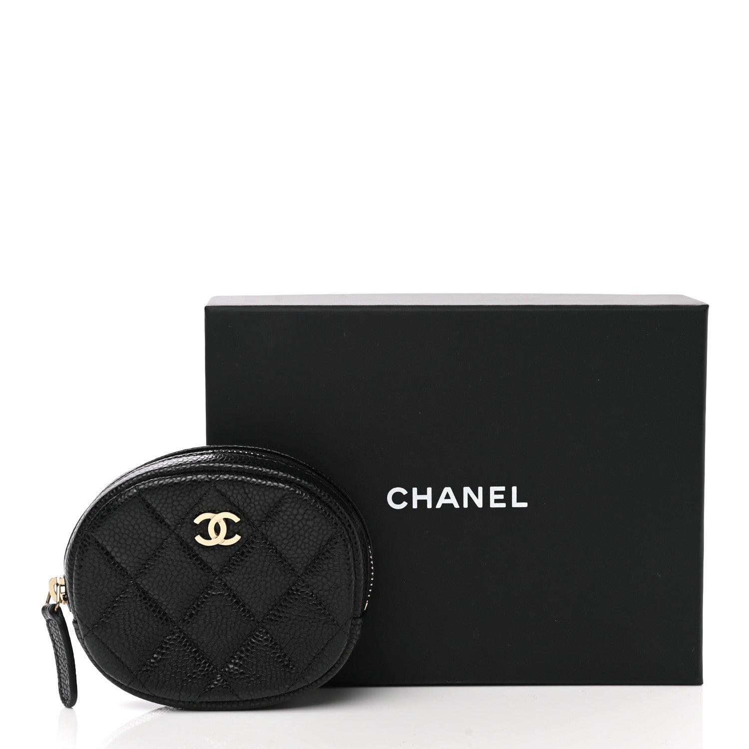 Chanel Caviar Quilted Zip Around Classic Coin Purse Black 8 of 8