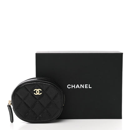 Chanel Caviar Quilted Zip Around Classic Coin Purse Black 8 of 8