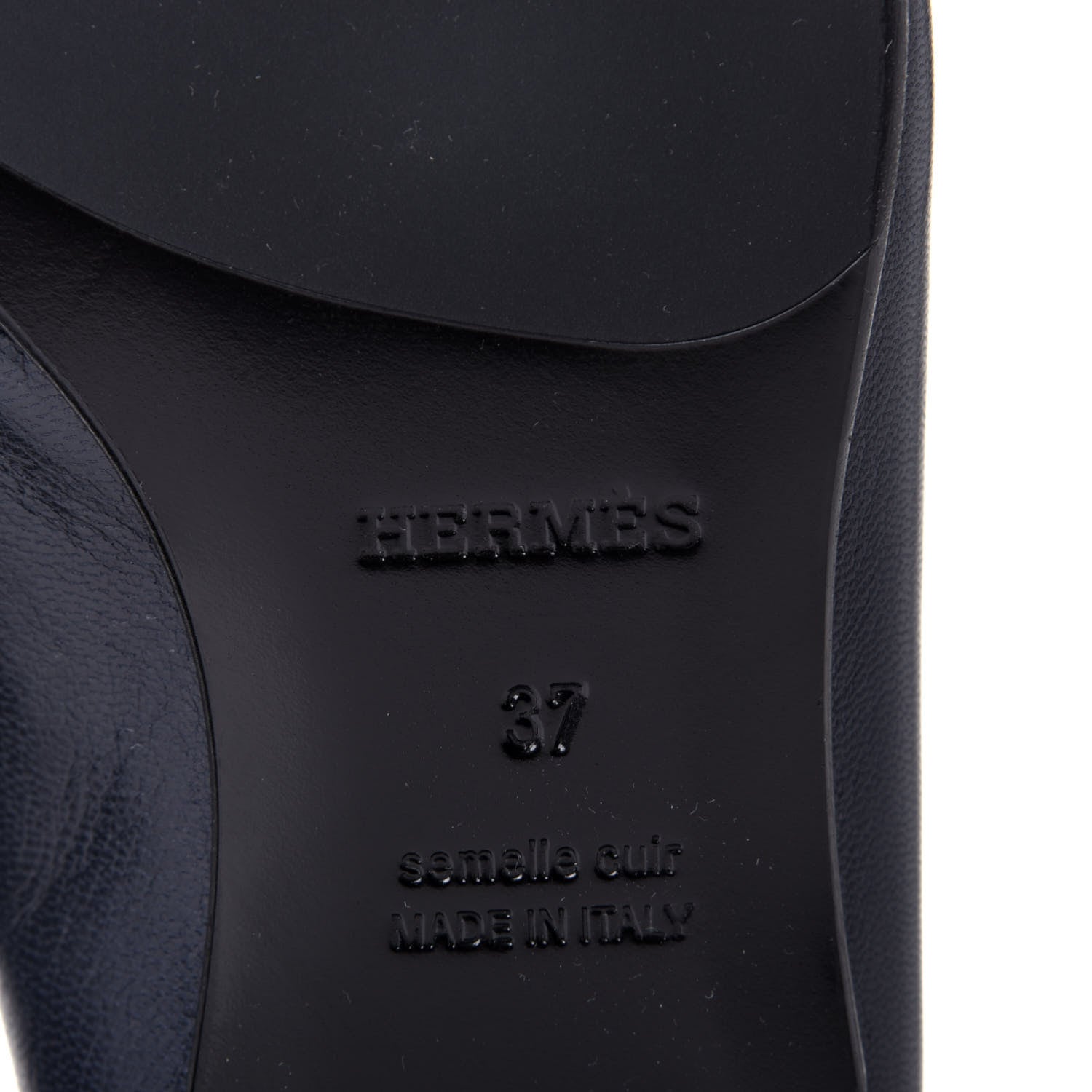 Hermes Goatskin Paris Loafers 37 Marine 9 of 11