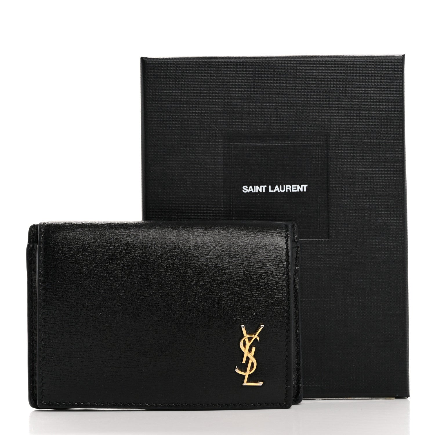 Saint Laurent Calfskin Monogram Coin Pouch Black 13 of 13