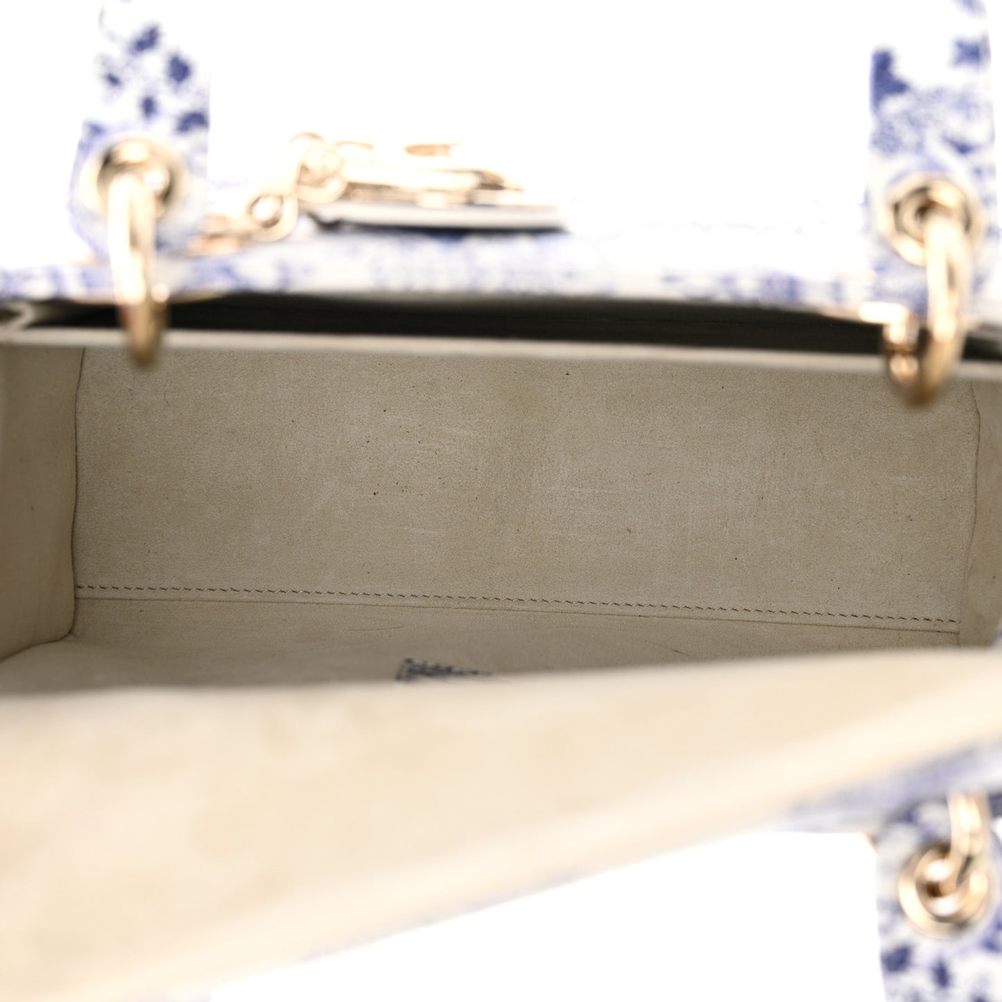 Calfskin Le Soleil Print Medium Lady Dior Blue Multicolor