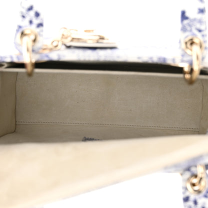 Christian Dior Calfskin Le Soleil Print Medium Lady Dior Blue Multicolor 5 of 12