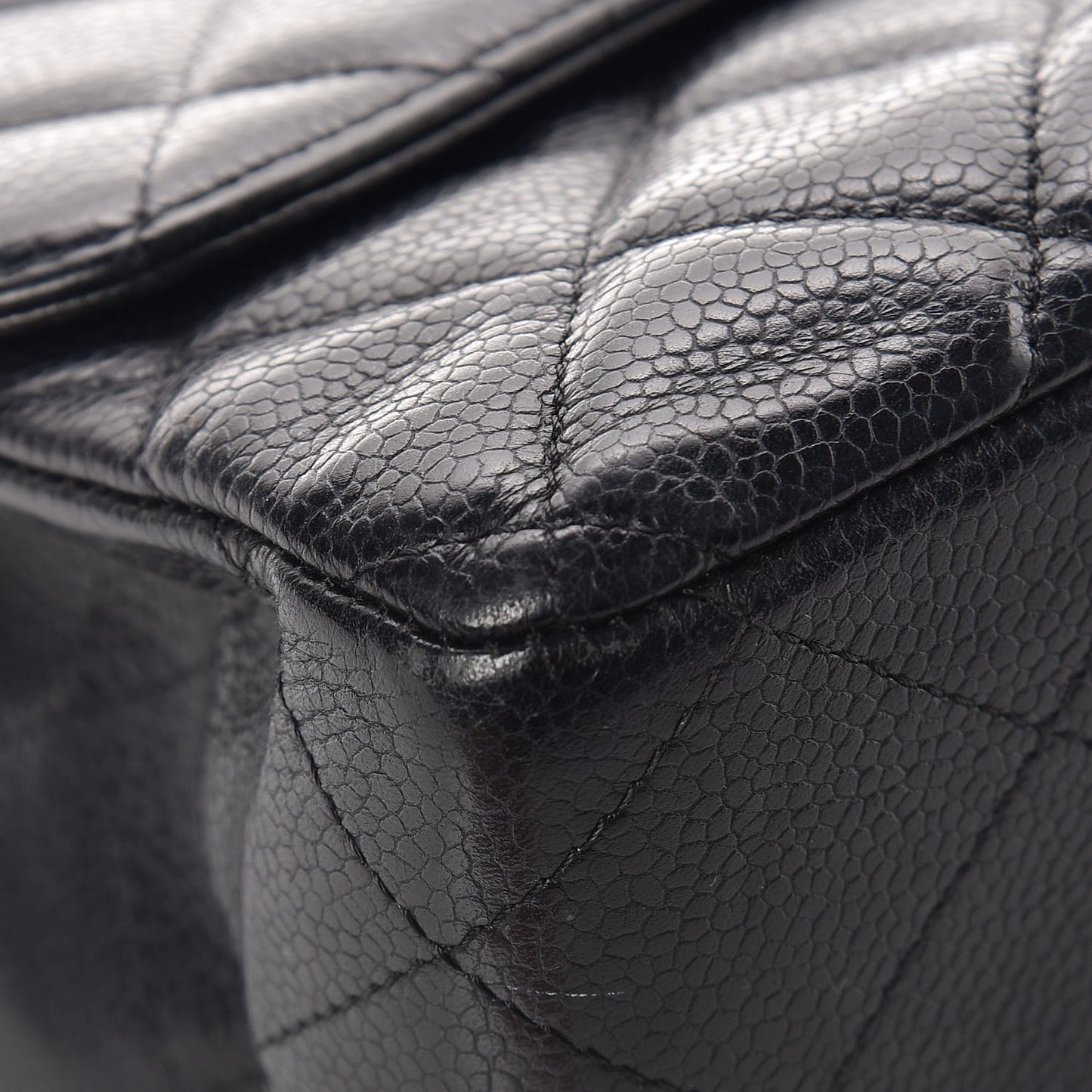 Caviar Quilted Jumbo Single Flap Black