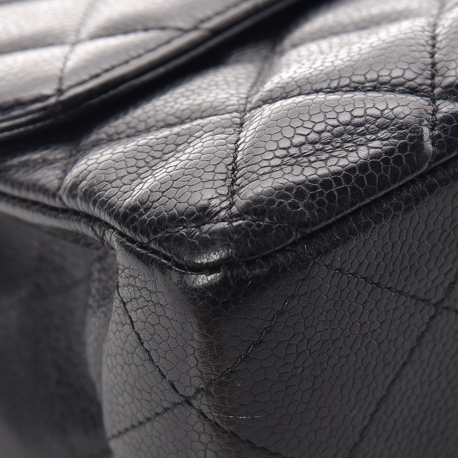 Chanel Caviar Quilted Jumbo Single Flap Black 11 of 14