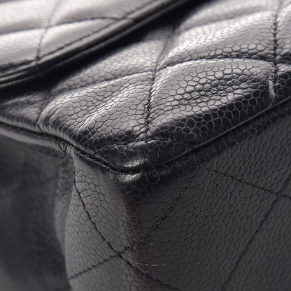 Chanel Caviar Quilted Jumbo Single Flap Black 11 of 14