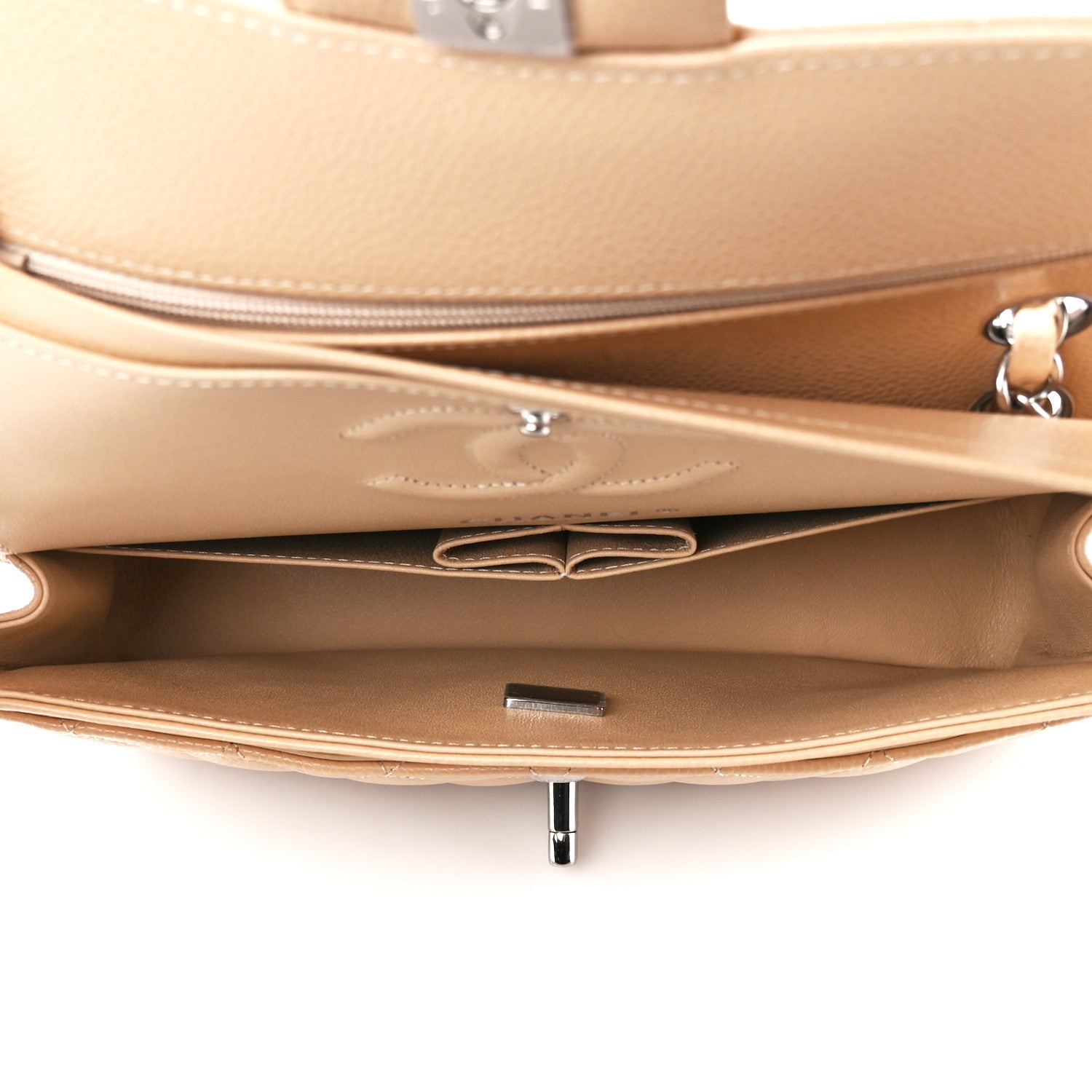 Chanel Caviar Quilted Small Double Flap Beige 5 of 11