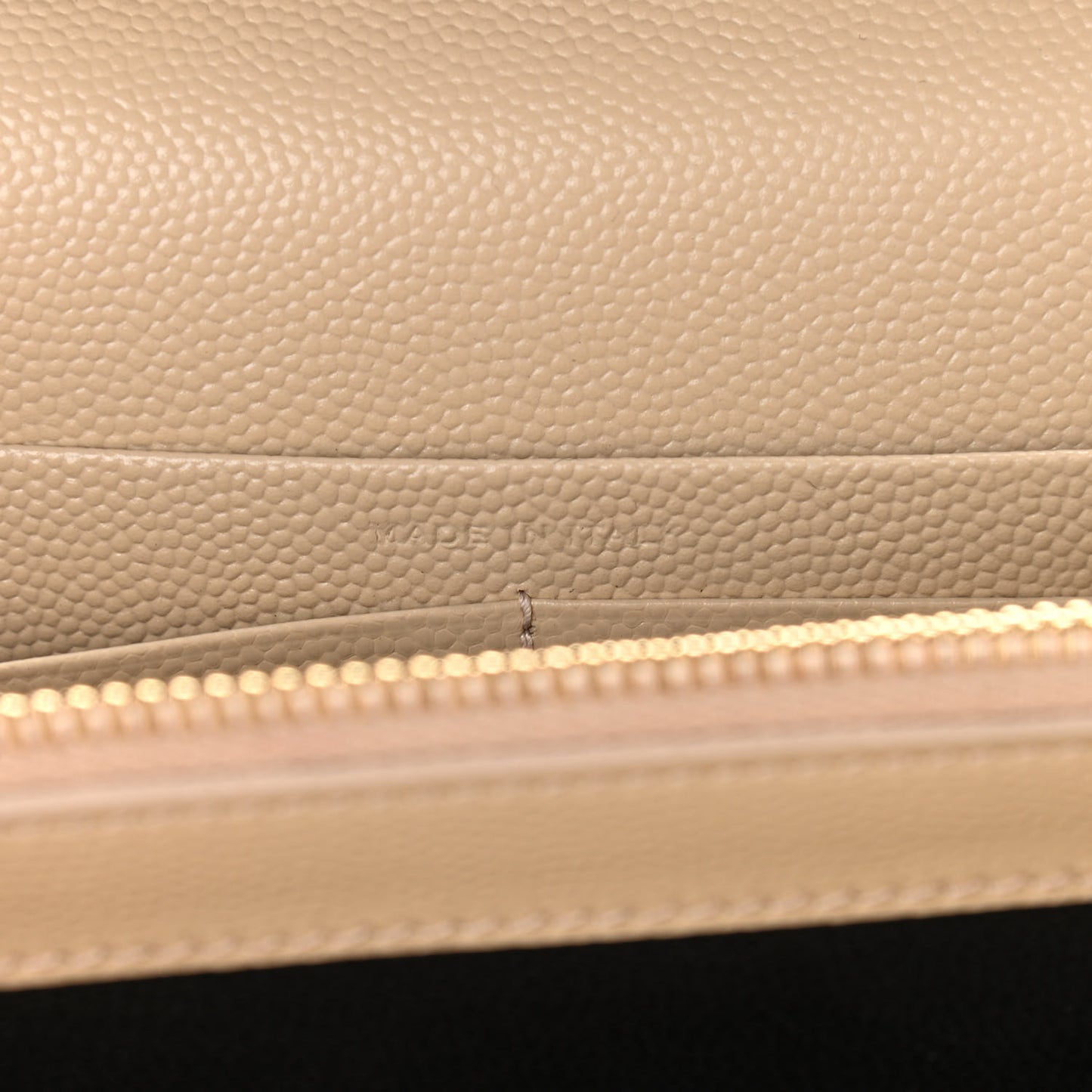 Grain De Poudre Matelasse Chevron Monogram Chain Wallet Nude Powder