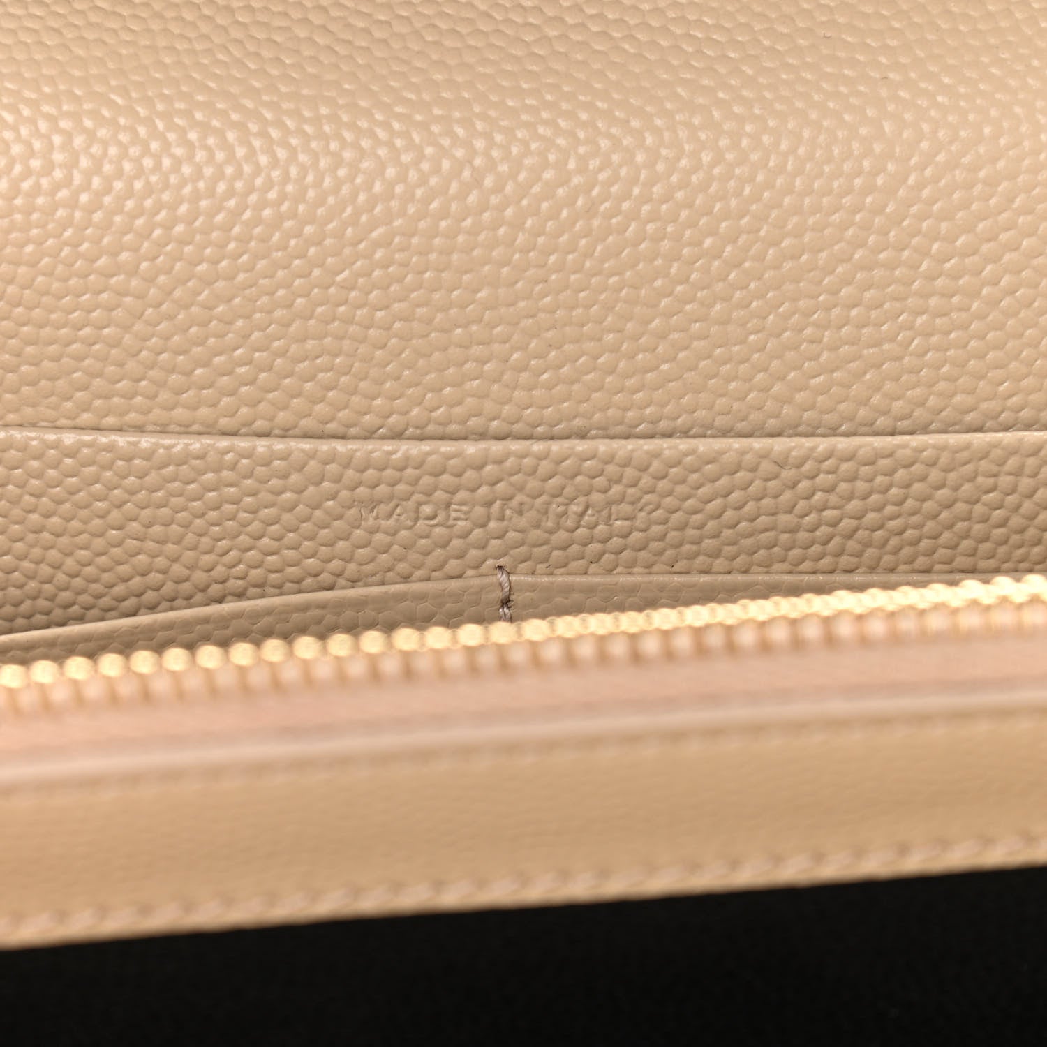 Saint Laurent Grain De Poudre Matelasse Chevron Monogram Chain Wallet Nude Powder 7 of 10