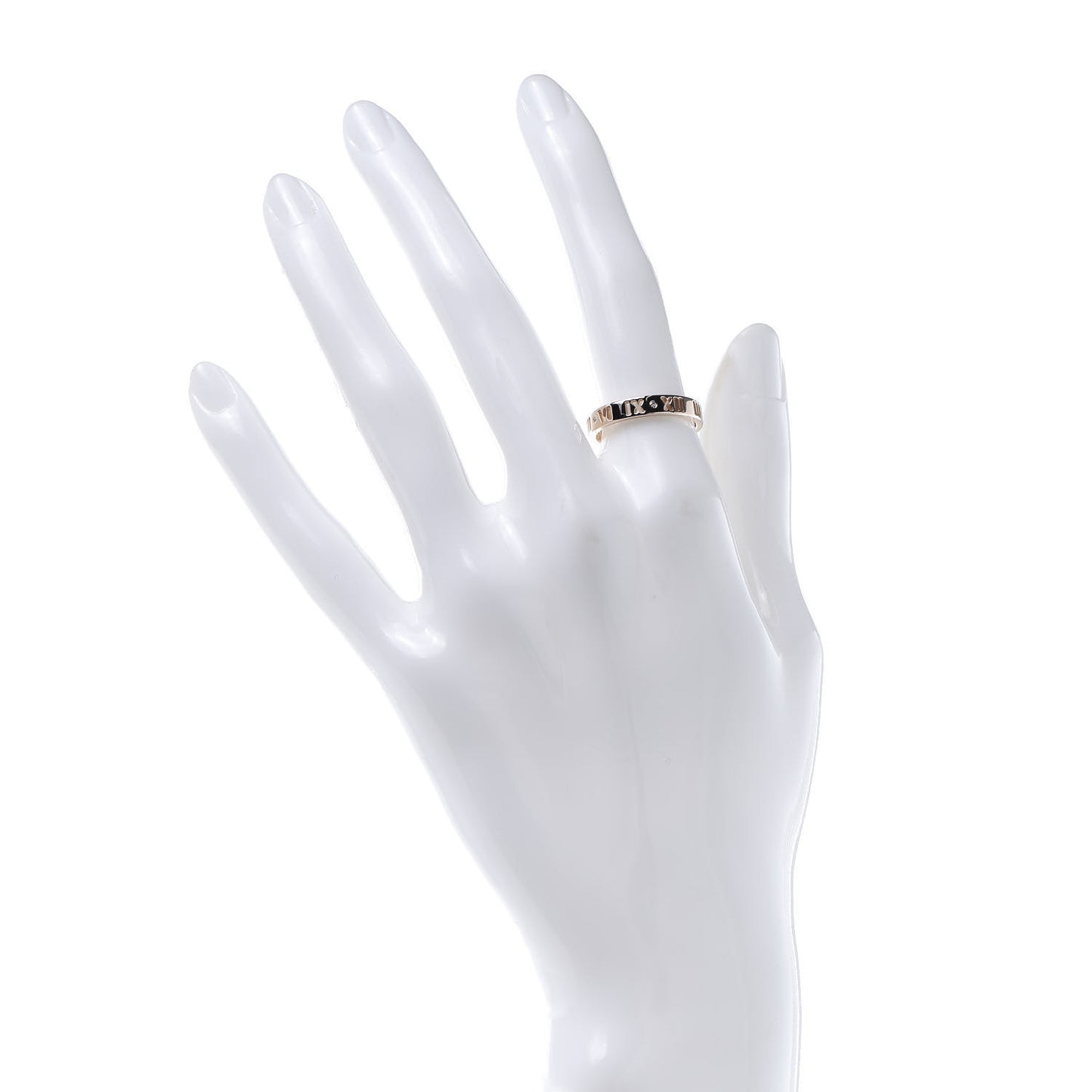 18K Rose Gold Diamond Atlas Pierced Ring 53 6.5