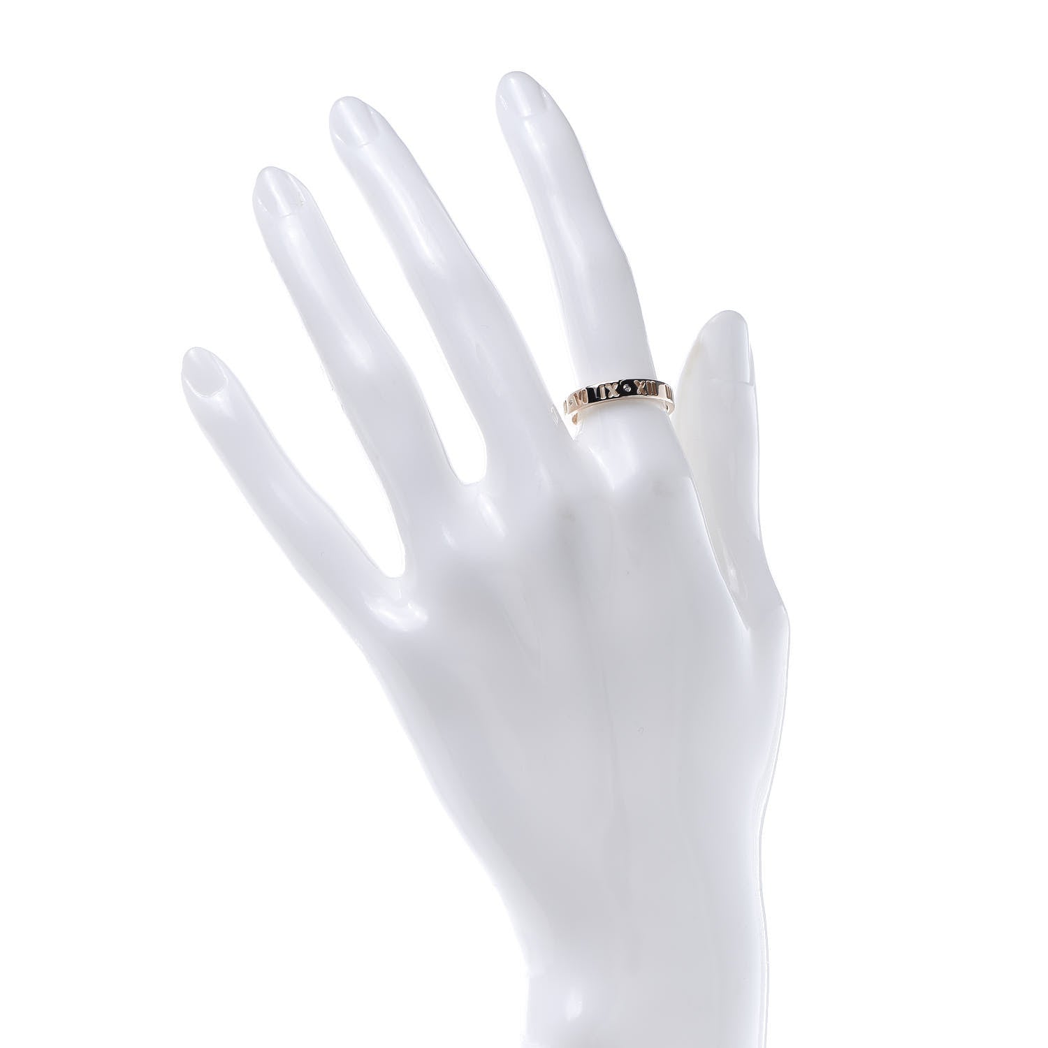 Tiffany 18K Rose Gold Diamond Atlas Pierced Ring 53 6.5 2 of 4