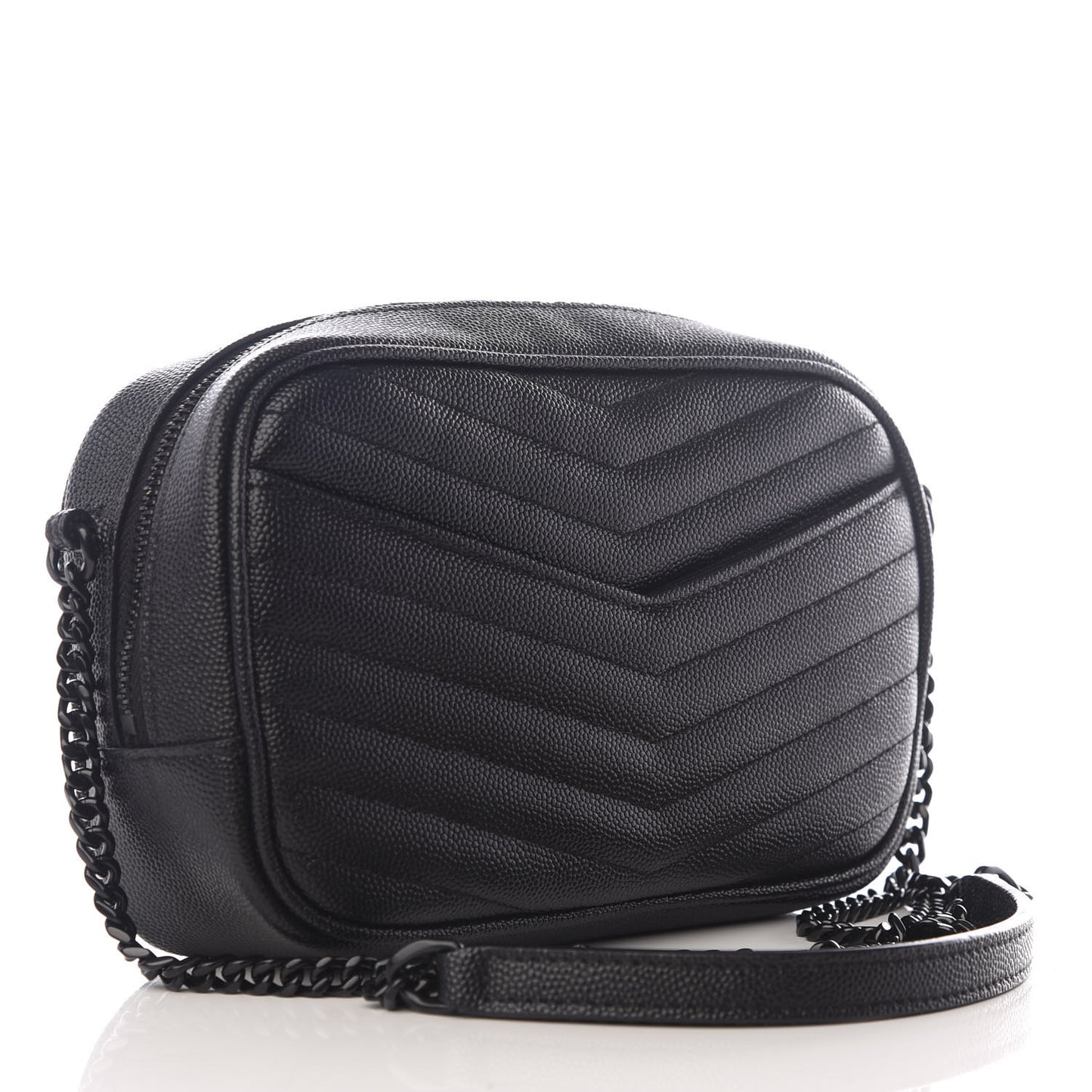 Grain De Poudre Matelasse Monogram Mini Lou Camera Bag Black