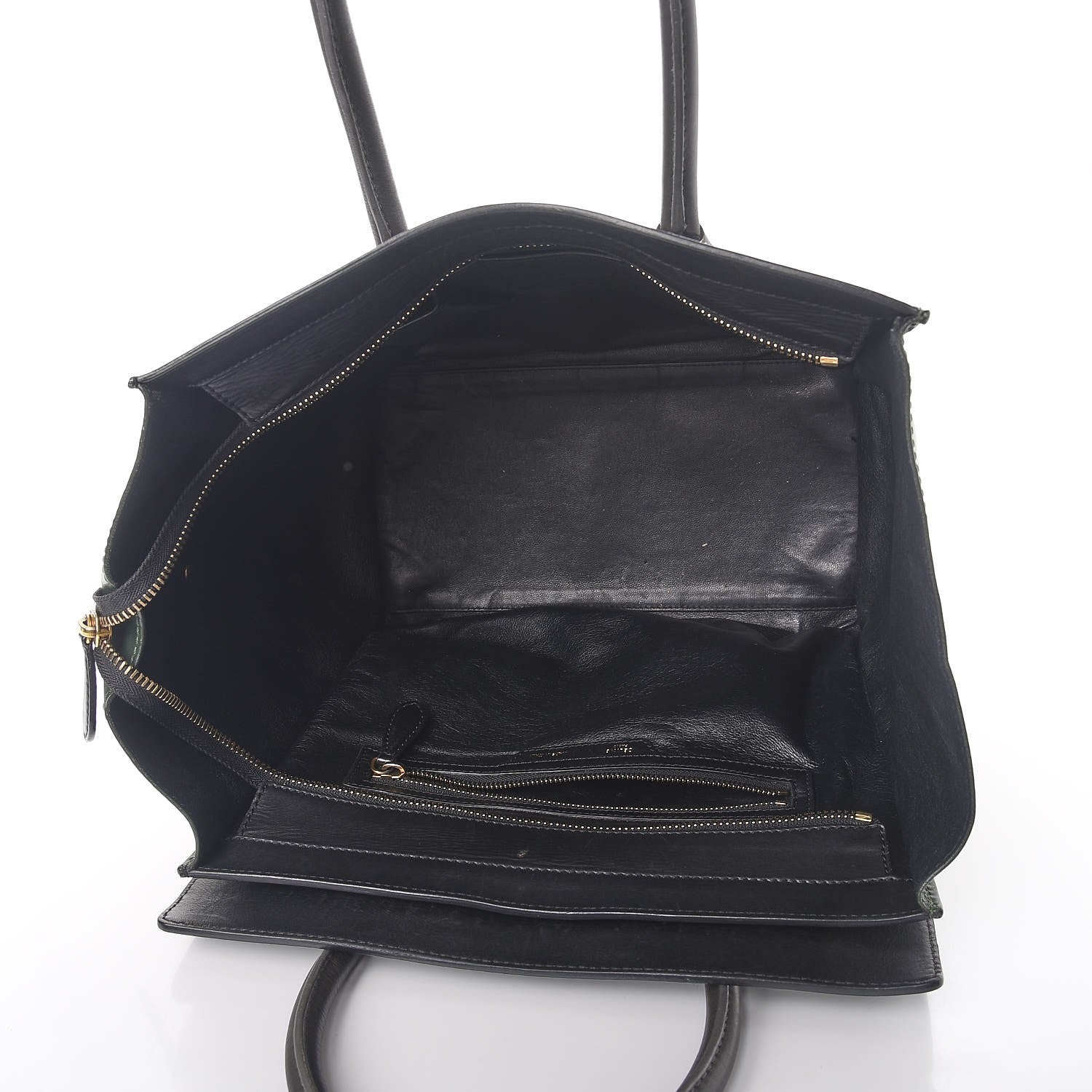 Celine Smooth Calfskin Mini Bi-Color Luggage Forest Black 5 of 18