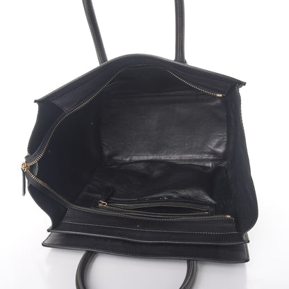 Celine Smooth Calfskin Mini Bi-Color Luggage Forest Black 5 of 18