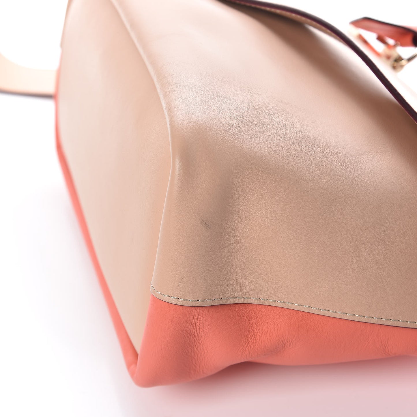 Smooth Calfskin Small Baylee Tote Blush Nude Coral Pop