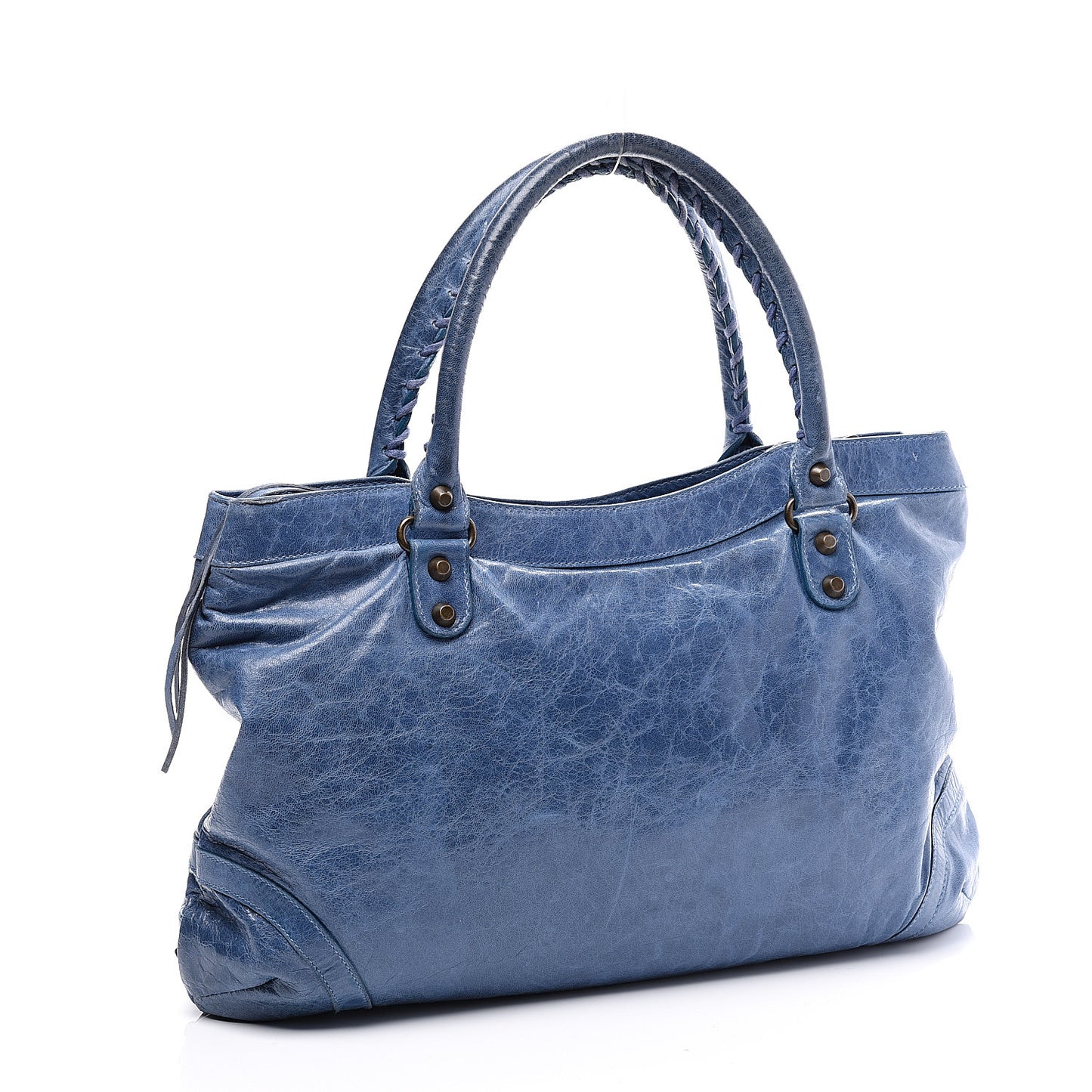 Chevre Classic Hardware Purse Bleu