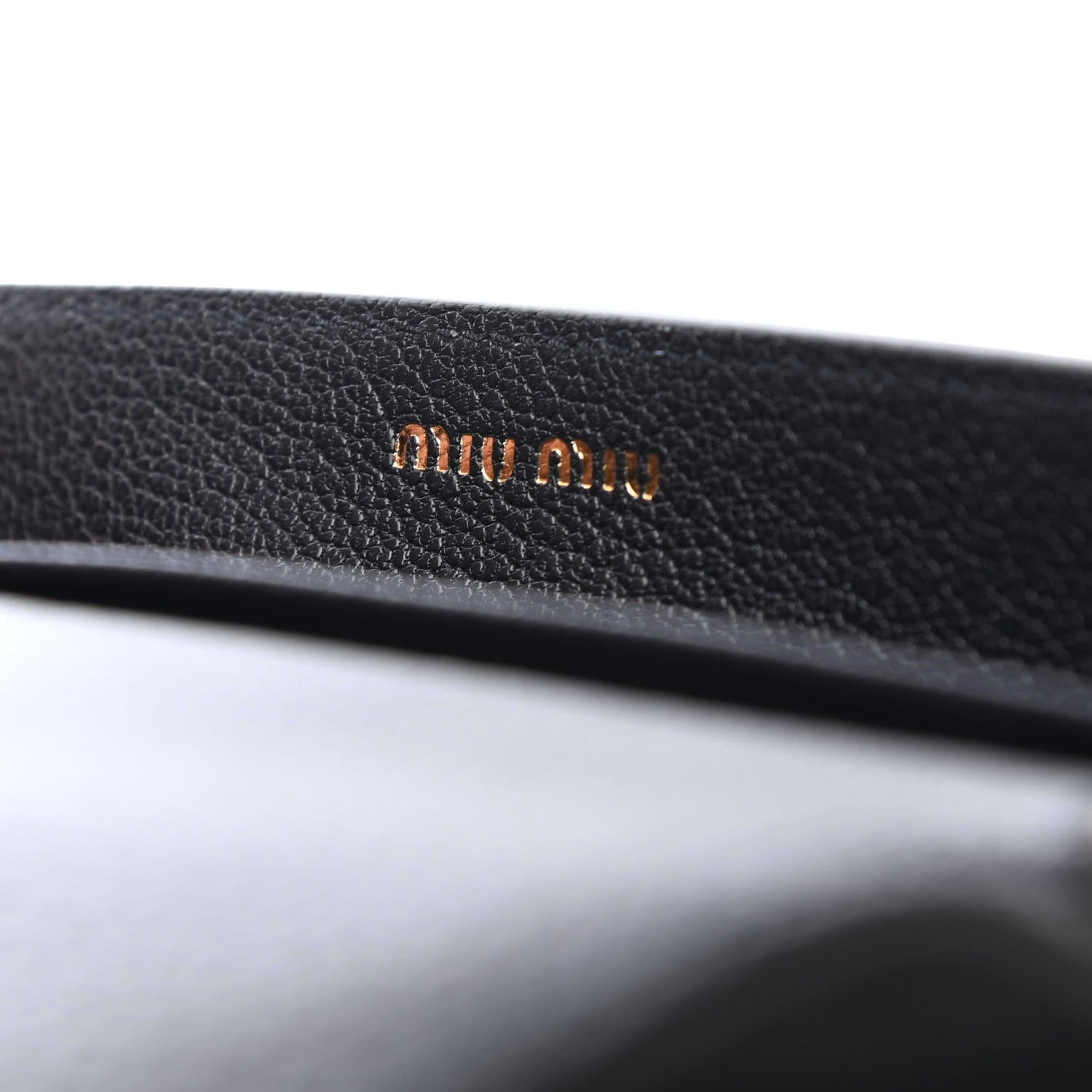 Miu Miu Goatskin Madras Crossbody Black 6 of 8