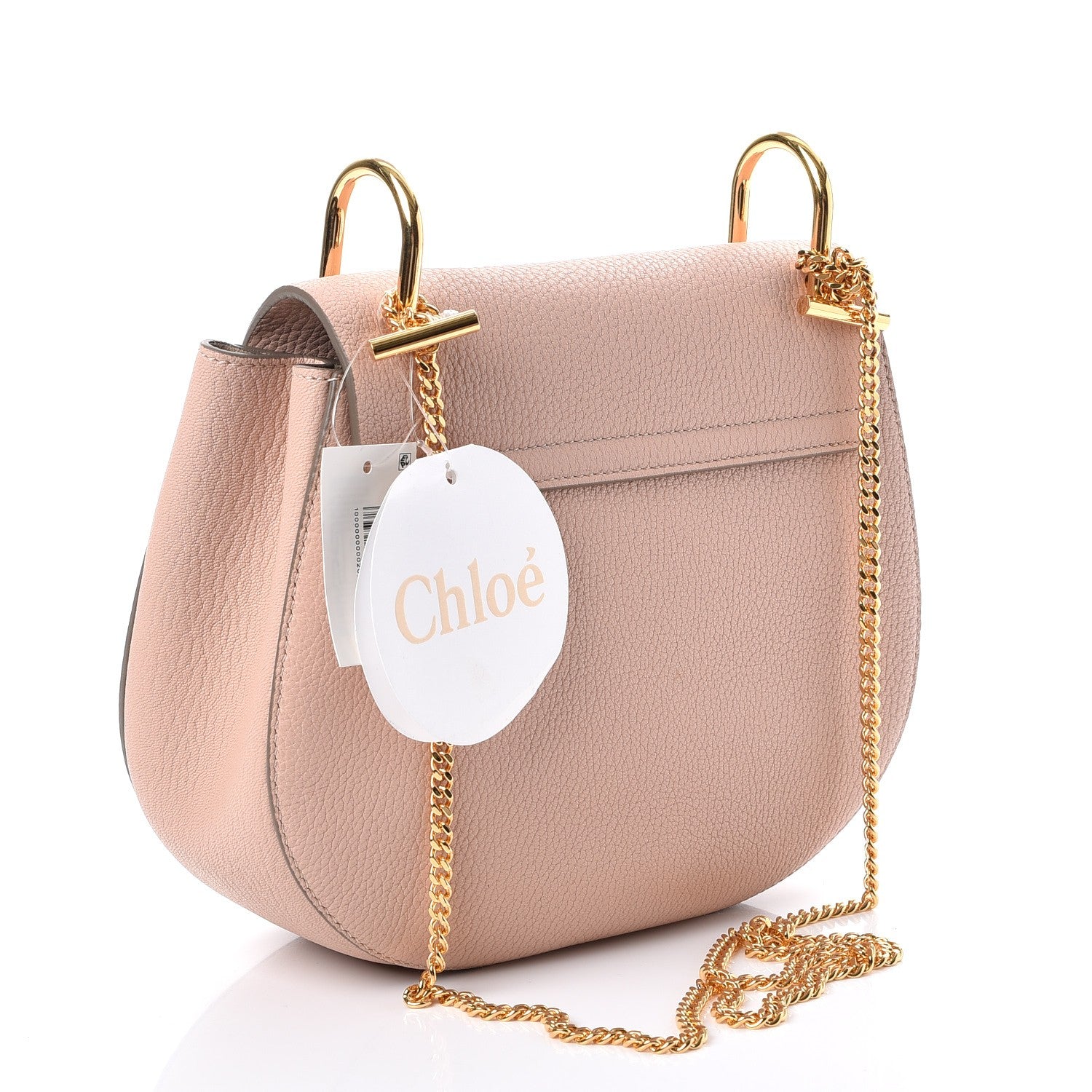 Chloe Grained Lambskin Drew Shoulder Bag Cement Pink 3 of 7