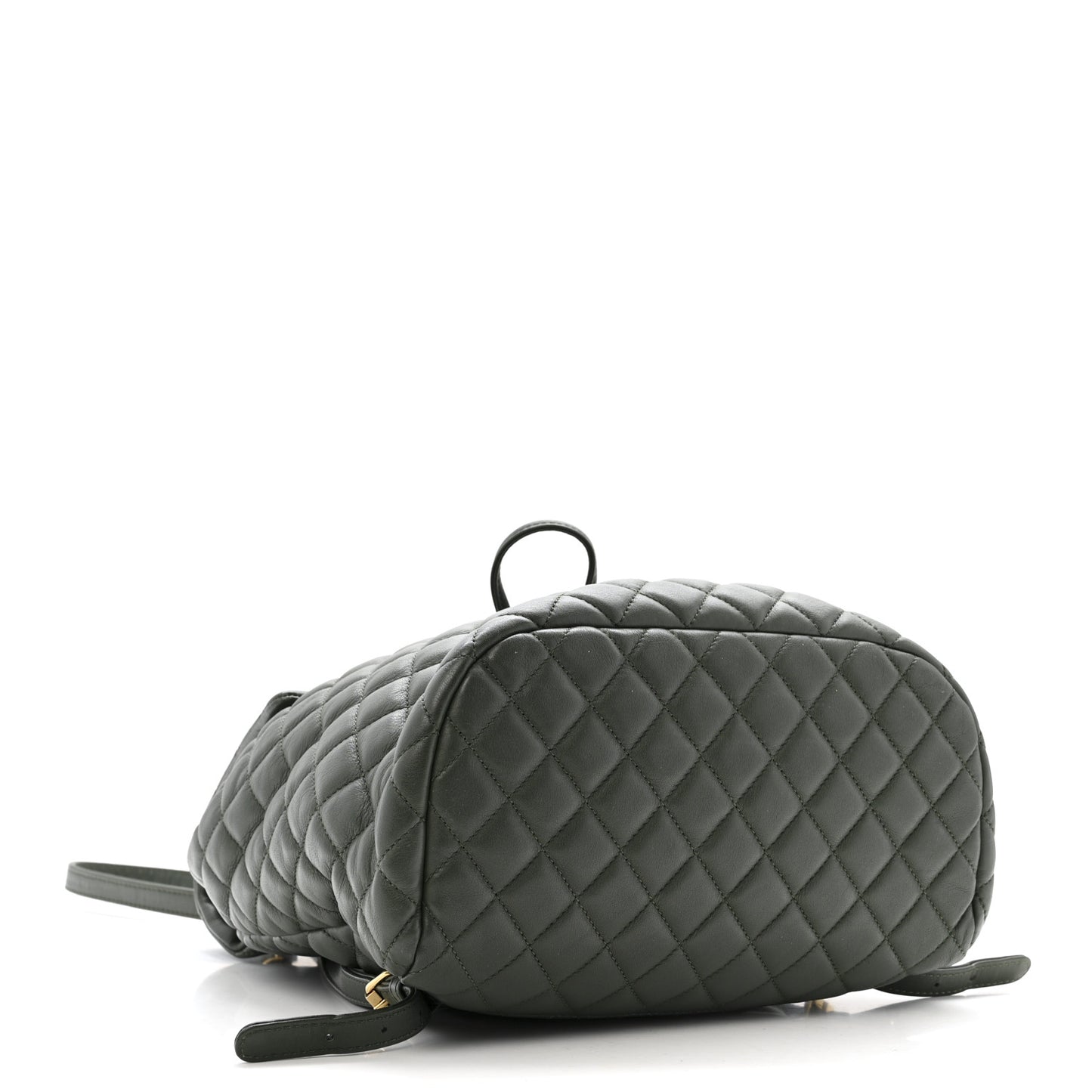 Lambskin Quilted Large Urban Spirit Backpack Dark Green