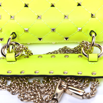 Valentino Garavani Calfskin Micro Rockstud Spike Shoulder Bag Lime 9 of 11