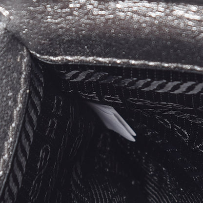 Prada Metallic Nappa Impunture Diagramme Crossbody Cromo 13 of 13