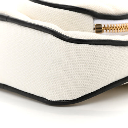 Chanel Canvas Calfskin Tennis Racket Mini Bag White Black 11 of 12
