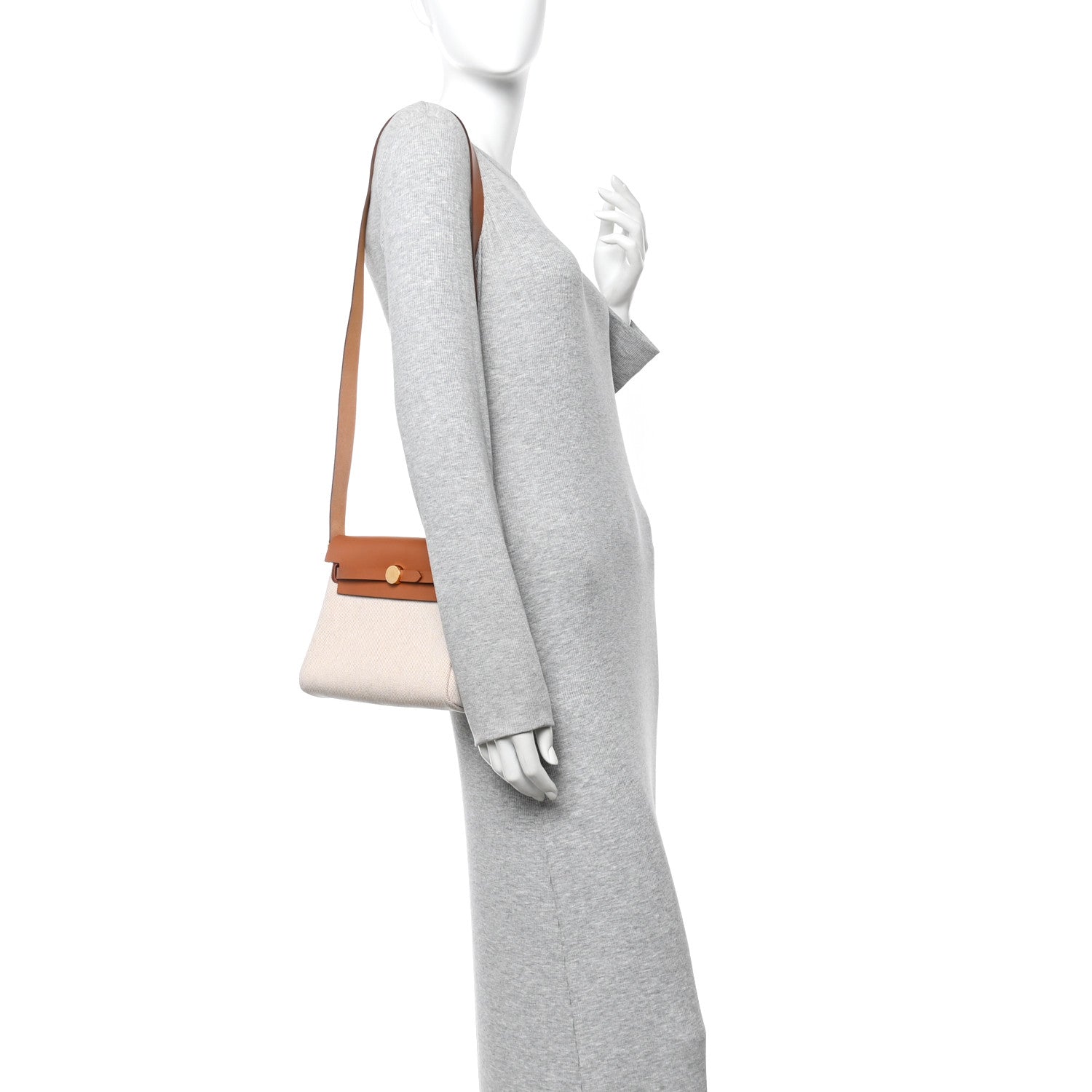 Hermes Military Toile Vache Hunter Herbag Zip Retourne 20 Ecru Beige Fauve 2 of 10