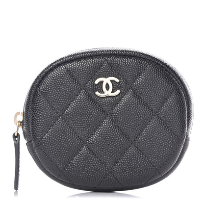 Chanel Caviar Quilted Zip Around Classic Coin Purse Black 1 of 9