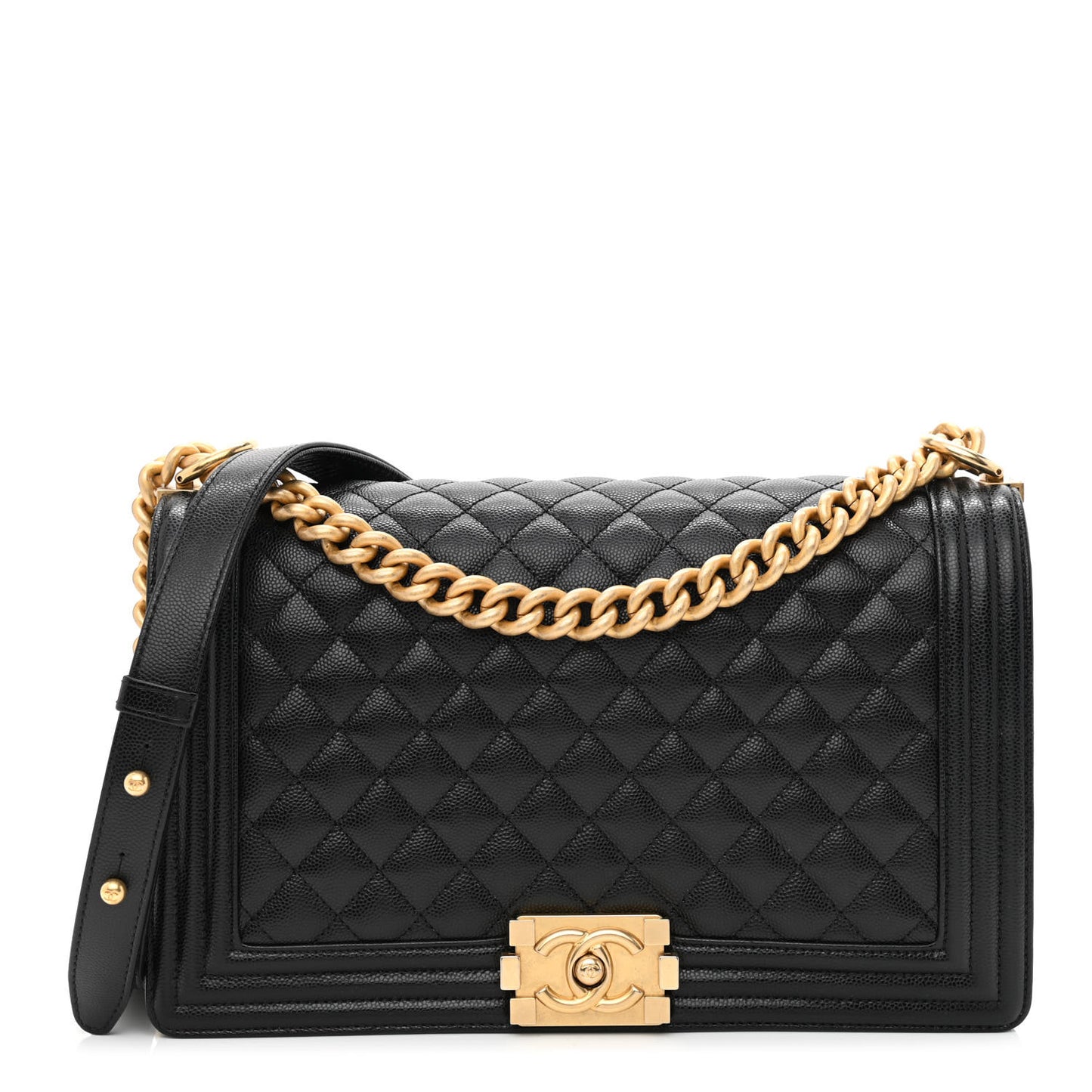 Caviar Quilted New Medium Boy Flap Black