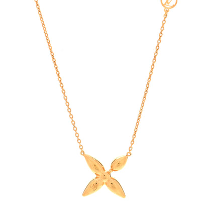 Louis Vuitton Metal Louisette Necklace Gold 4 of 7