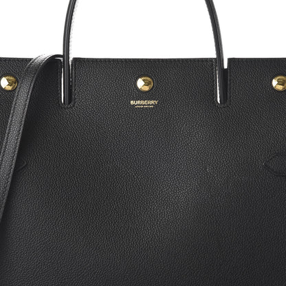 Burberry Grainy Calfskin Medium Title Bag Black 10 of 10