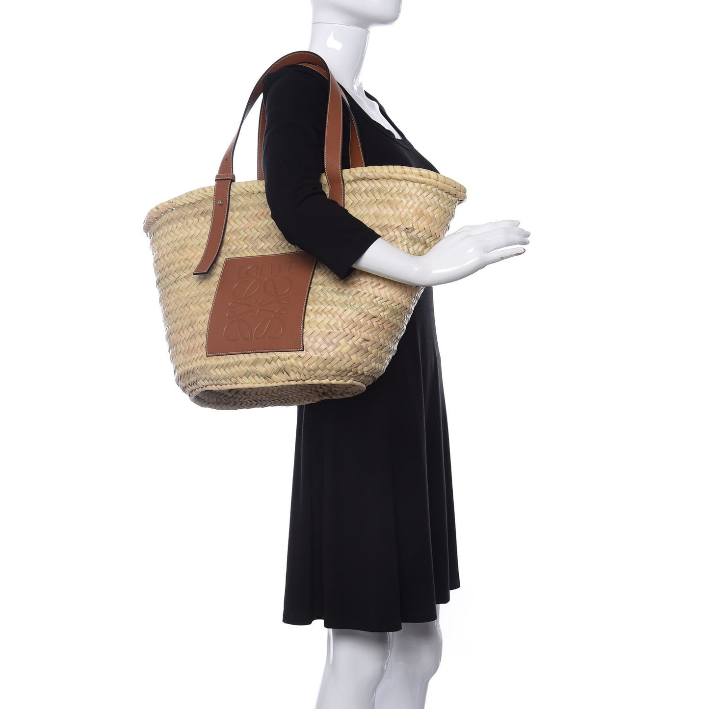 Raffia Basket Tote Bag Natural Tan