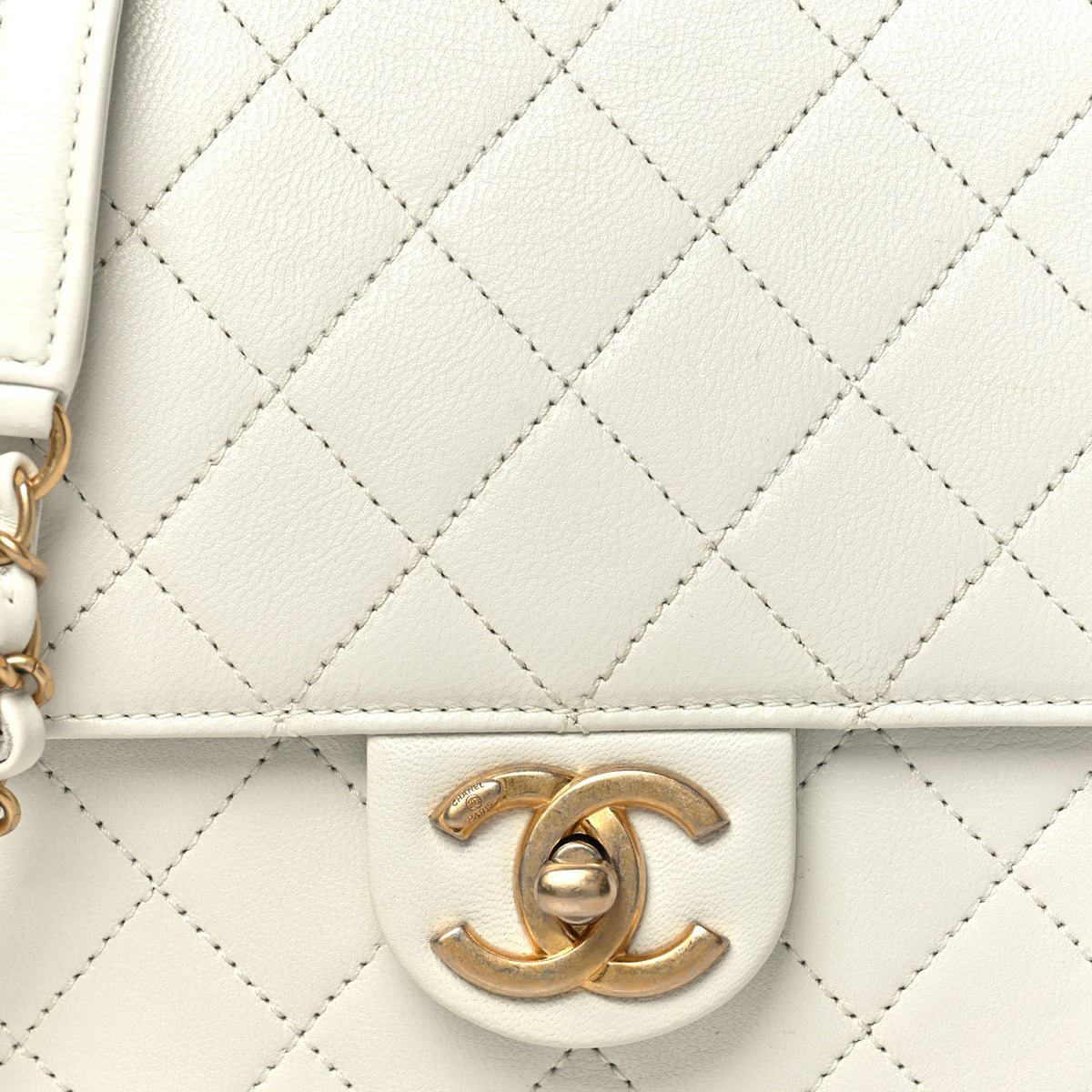 Chanel Goatskin Quilted Chic Pearls Flap White 8 of 10