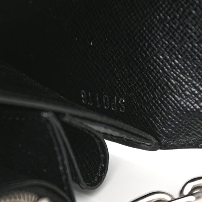 Louis Vuitton Epi Chain Flower Print Twist Chain Wallet Black 7 of 12