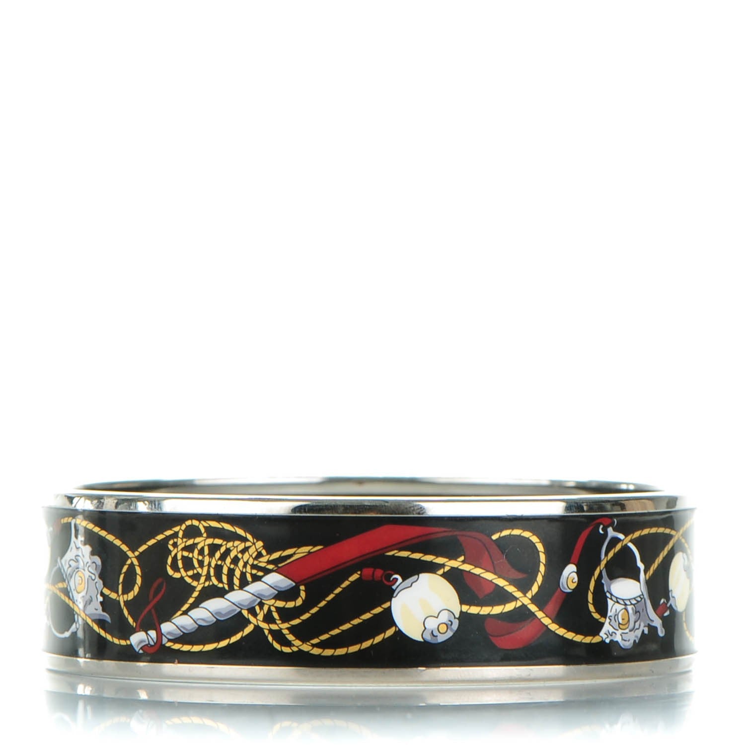 Hermes Enamel Printed Wide Bracelet 70 1 of 5