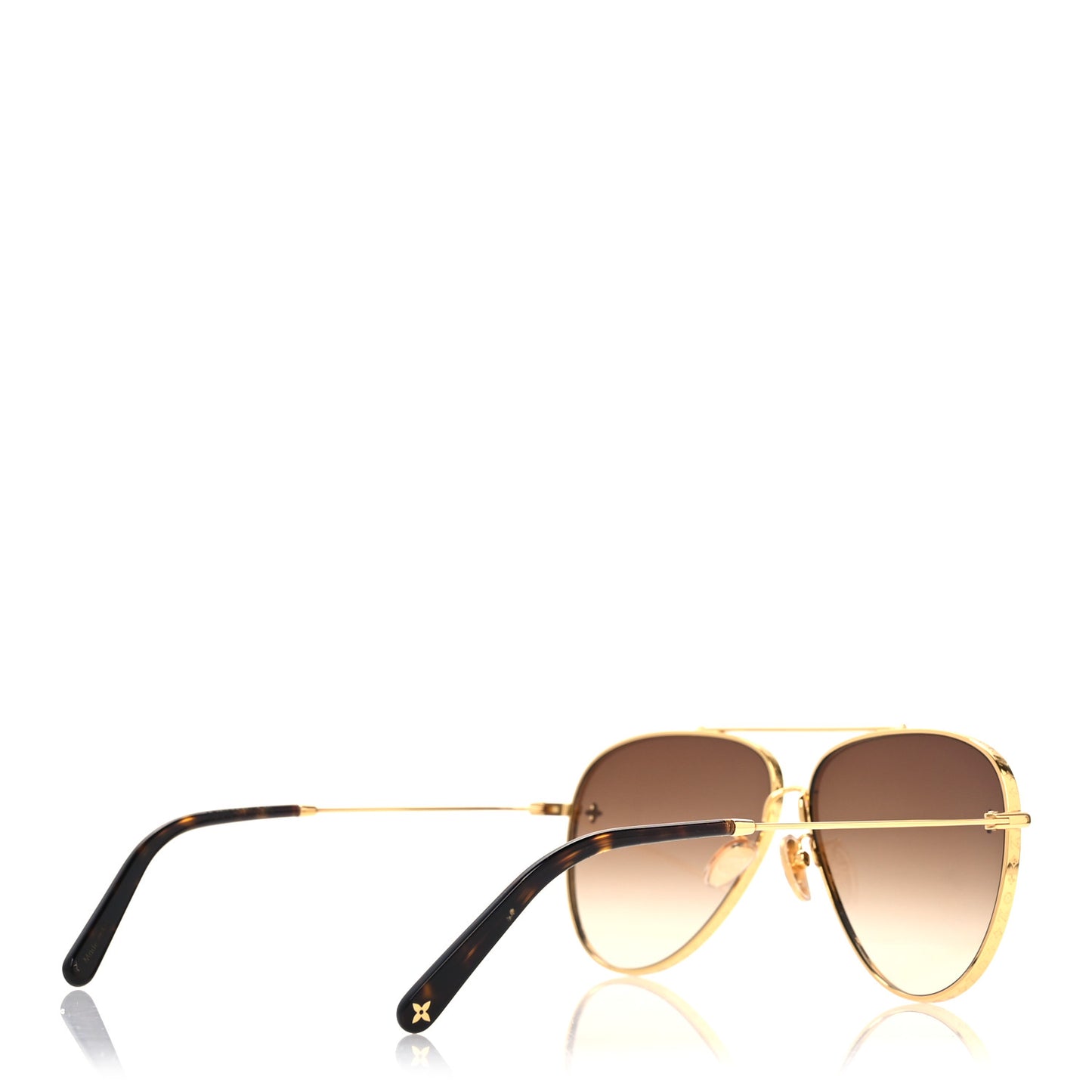 Metal The LV Pilot Sunglasses Z1620U Gradient Brown Monogram