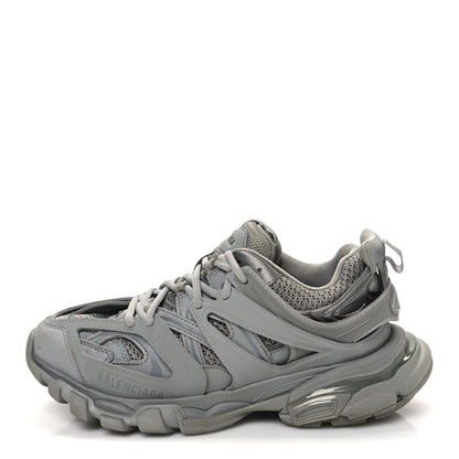 Balenciaga Rubber Mesh Fabric Monocolor Recycled Sole Womens Track Sneakers 39 Medium Grey 1 of 10