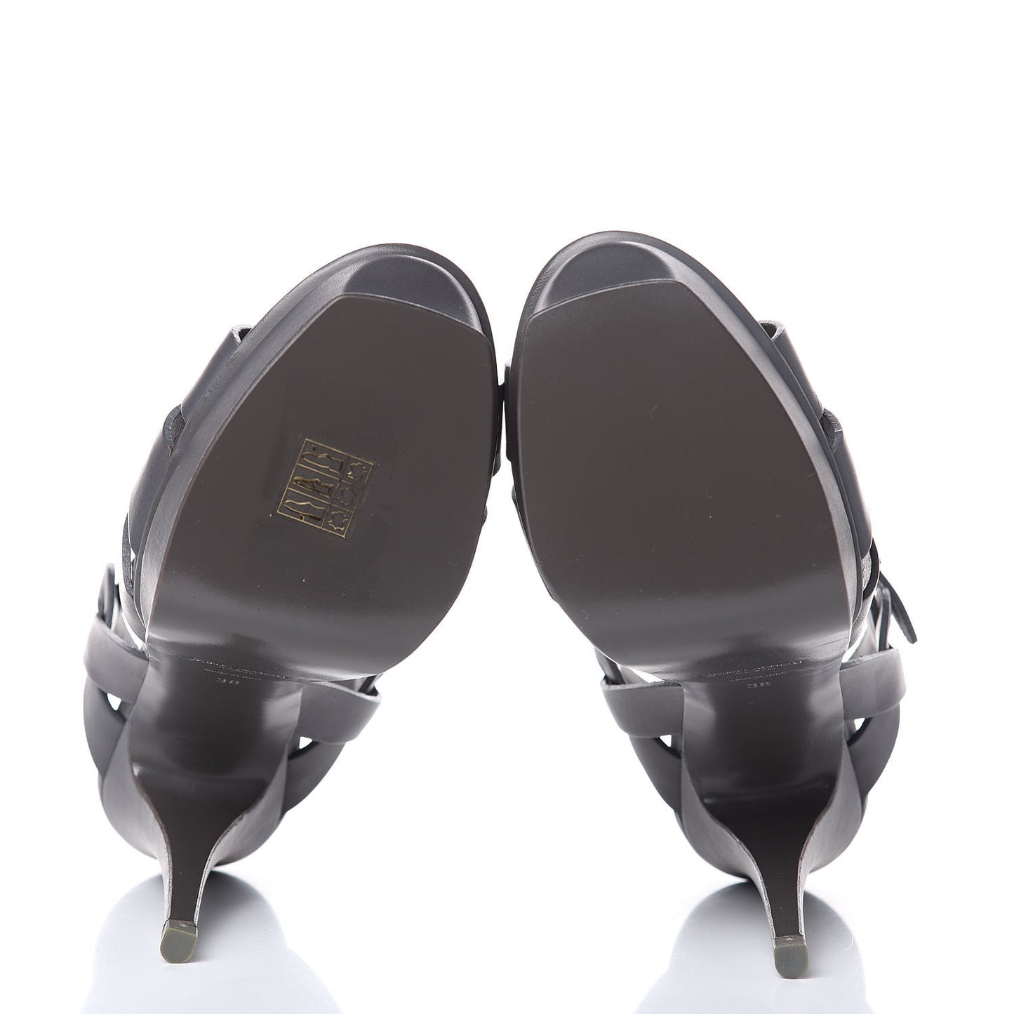 Calfskin Tribute 105 Platform Sandals 38 Earth