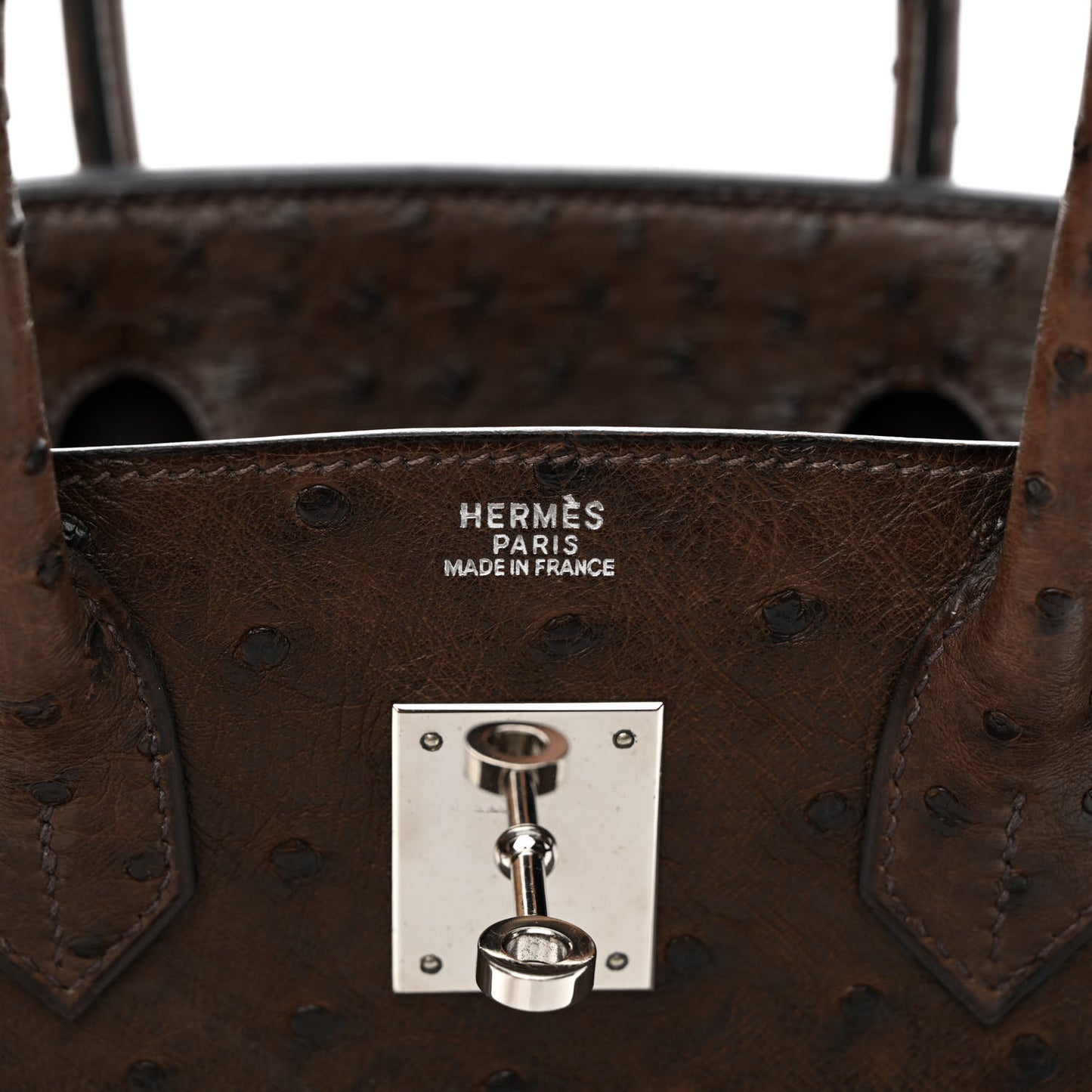 Ostrich Birkin 30 Chocolate