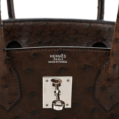 Hermes Ostrich Birkin 30 Chocolate 6 of 16